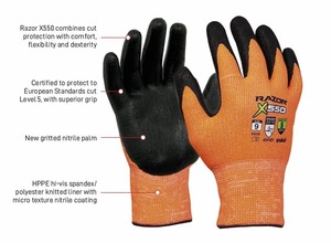 Products: Terrain Industries Razor X550 Cut 5 Nitrile Glove
