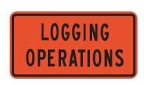 Products: Terrain Industries TW Logging Operations Sign