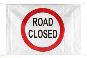 Products: Terrain Industries TW Road Closed Banner