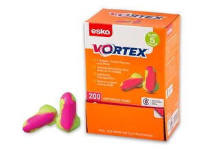 Products: Terrain Industries Esko Vortex Earplugs T-Shaped Uncorded (Box 200)