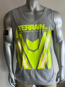 Terrain Industries Terrain Branded HIVIS Singlet Reflective - Grey