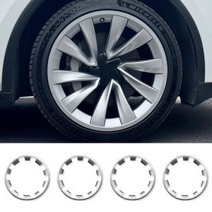 Products: 20" Helix Wheel Edge Cover (Silver) - Model Y (2025-2026) - Tessories NZ