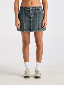 Skirts: Lee Jeans Worker Mini Skirt - Indigo Dust