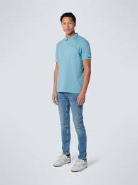 No Excess Solid Stretch Polo - Light Aqua