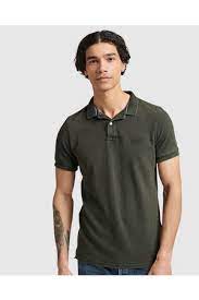 Superdry ﻿Vintage Destroy Polo - Surplus Goods Olive