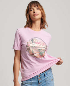 Superdry Vintage Logo Narrative Tee - Pastel Lavender