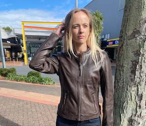 Gipsy: Gipsy Liluh Leather Jacket - Vintage Brown