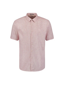 No Excess Short Sleeve Linen Shirt - Mauve