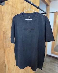 TWA: Mens Washed Heavy Tee - BLACK STONE