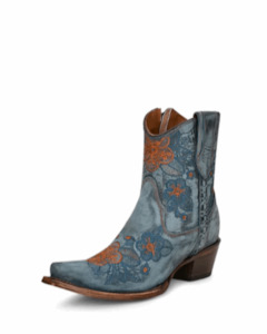 Womans Cowboy Boots: Circle G: Ladies Blue Jean Embroidery
