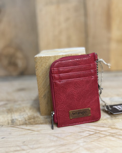 Handbags Purses: Wrangler Mini Zip Card Case - RED