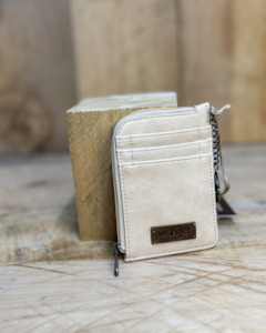 Handbags Purses: Wrangler Mini Zip Card Case - TAN