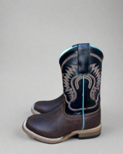 Kids Cowboy Boots Booties: Horse Power Kids, Black Ranch