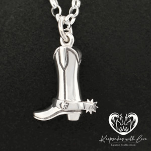 Jewellery: KWL: Sterling Silver Western Boot with Spur Pendant - P343