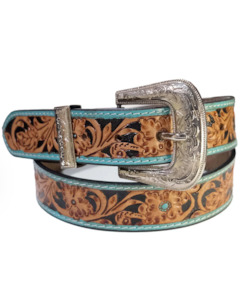 Belts: Outback King: Turquoise Blossom Belt