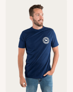 Mens Tees: Ringers Western: Mens Signature Bull Tee - NAVY