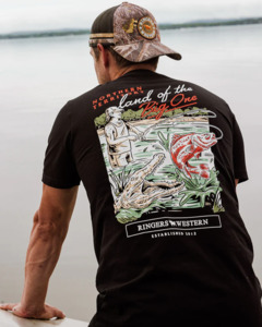 Ladies Tees: Ringers Western: Unisex Up North Tee - Black