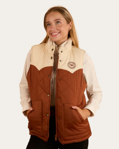 Ladies Shirts: Ringers Western: Selwyn Vest - Tobacco