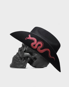 Billy Bones Club: Serpent Cowboy Hat - Black