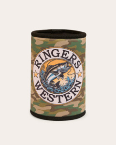 Ringers Western: Buckin Bara Stubby Cooler - Camo