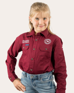 Kids Youth Clothing: Ringers Western: Kids Jackaroo Workshirt - Burgundy