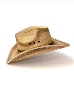Cowboy Hats: Palm Straw Western Pinch Front Cowboy Hat