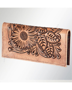 O'HLAY: Floral Tooled Leather Wallet
