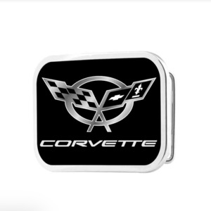 Corvette Black/Silver Belt Buckle