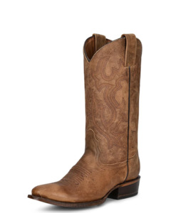 Circle G: Men's Embroidery Round Toe - Tan