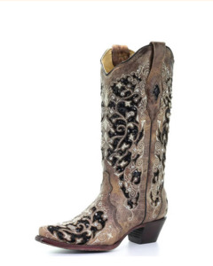 Corral: Glitter Studs & Crystals - Black Brown