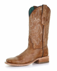 Corral: Ladies Sand SQ Toe Cowboy Boots - Sand