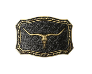 Do Not Remove: Longhorn Brass Vintage Western Buckle