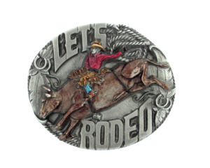 Let's Rodeo Belt Buckle - RED