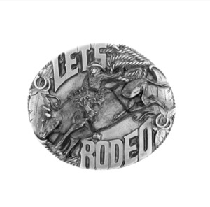Do Not Remove: Let's Rodeo Belt Buckle