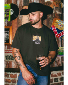 Ringers Western: Men's Who Gives a Buck Box Fit Tee - CHARCOAL