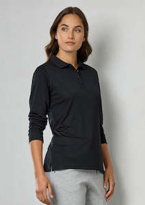 Polos: P206LL - Womens Action Long Sleeve Polo - UNBRANDED