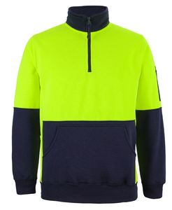 Hoodies: 6HVPZ - JB's Hi Vis 330g 1/2 Zip Fleece - UNBRANDED