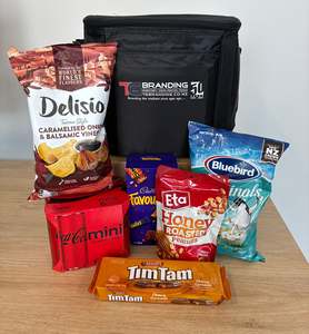 Cooler Bag: CHRISTMAS COOLER - B340 STARTER - BRANDED WITH YOUR LOGO AND FILLED WITH GOODIES