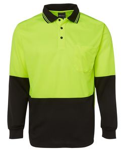 Polos: 6HVPL - Hi Vis L/S Traditional Polo - UNBRANDED