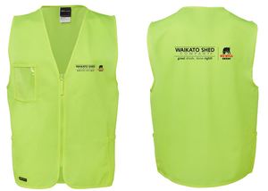 WAIKATO SHED - JB's Hi Vis Zip Safety Vest 6HVSZ