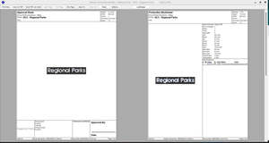 Global Velocity Group: REGIONAL PARKS - EMBROIDER client supplied GARMENTS with REGIONAL PARKS onto the RIGHT CHEST (T1) 80mm wide