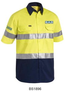 EAS - Mens Taped Hi Vis S/S Cool Lightweight Shirt BS1896