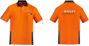 Bailey Construction: BAILEY CONSTRUCTION - ZH320 MENS HI VIS KOMODO S/S POLO