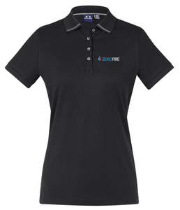 Zero Fire: ZERO FIRE - P106LS Womens Aston Short Sleeve Polo with ZERO FIRE