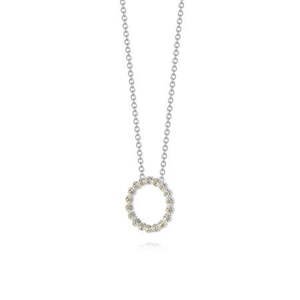 Daisy London Sterling Silver & 18ct Yellow Gold Plated 15mm Lota Daisy Chain Necklace