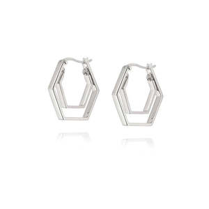 Daisy London Sterling Silver Kamala Huggie Hoop Earring