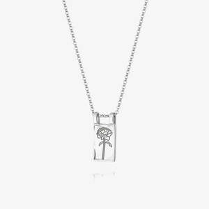 Daisy London Sterling Silver Rose Necklace
