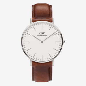 Daniel Wellington 40mm Classic St Mawes Stainless Steel White Dial Watch