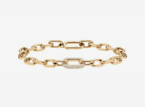 Daniel Wellington Steel Gold Plated Crystal Link Bracelet