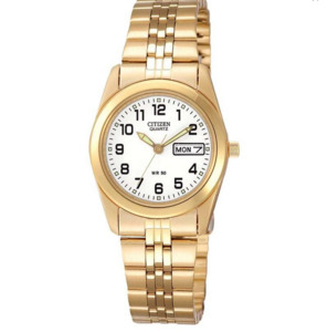 Citizen: Citizen ladies Two-Tone White Face Watch 50M Water Resistant EQ0512-52B